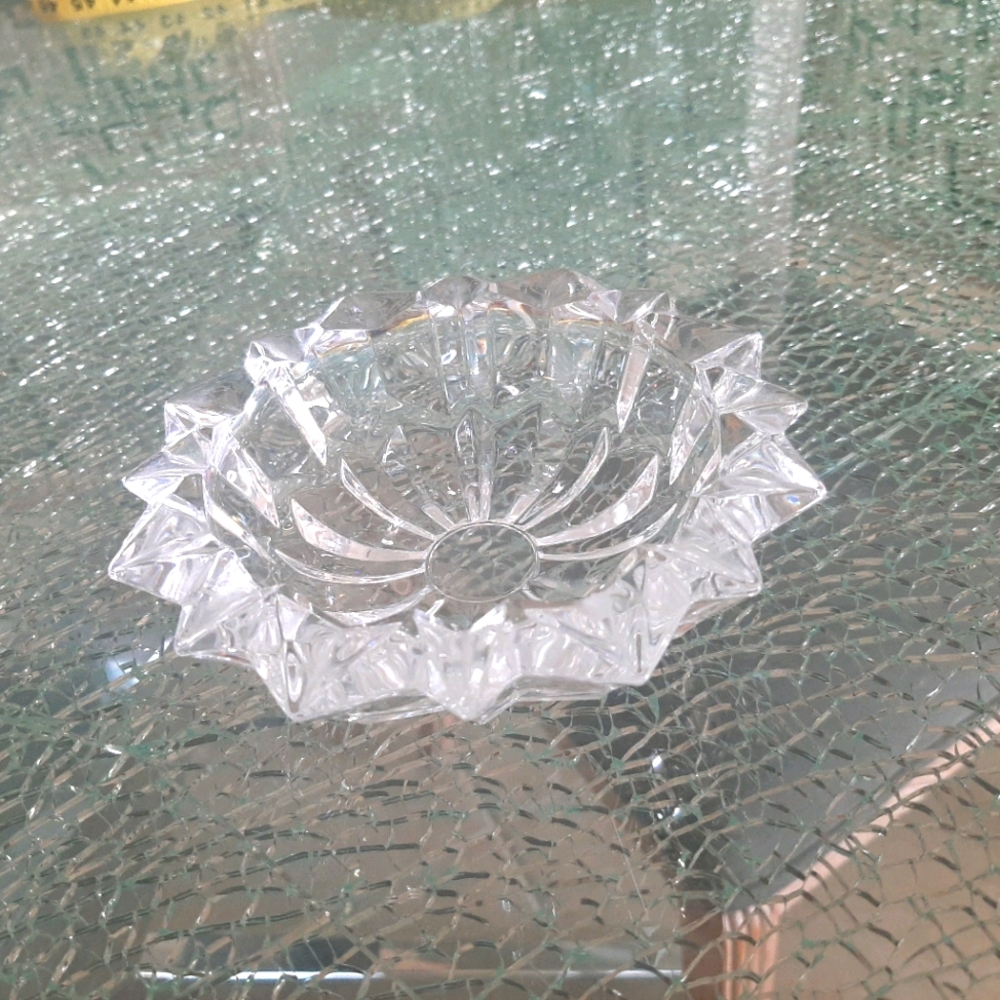 Glass candy dish